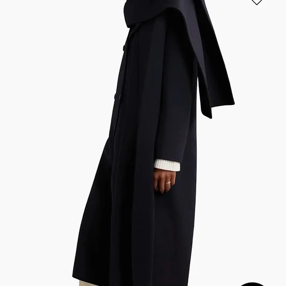 Reiss Navy Wool Coat for Women US8 - Picture 2 of 5